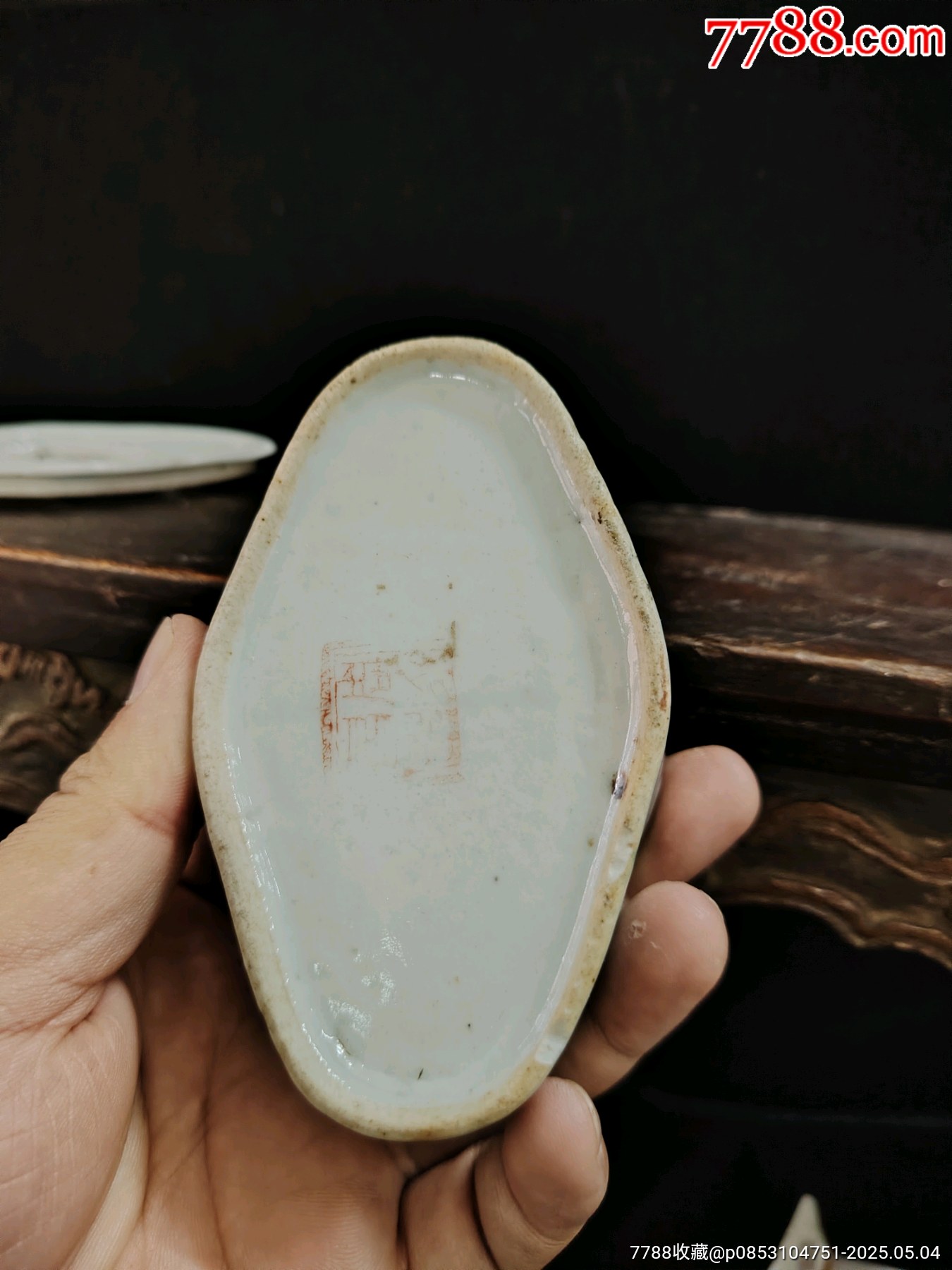 晚清民國粉彩桃花美女蛐蛐罐（刨花缸）品相：全品底足有兩處螞蟻咬，不算毛病。_價格313元_第6張_