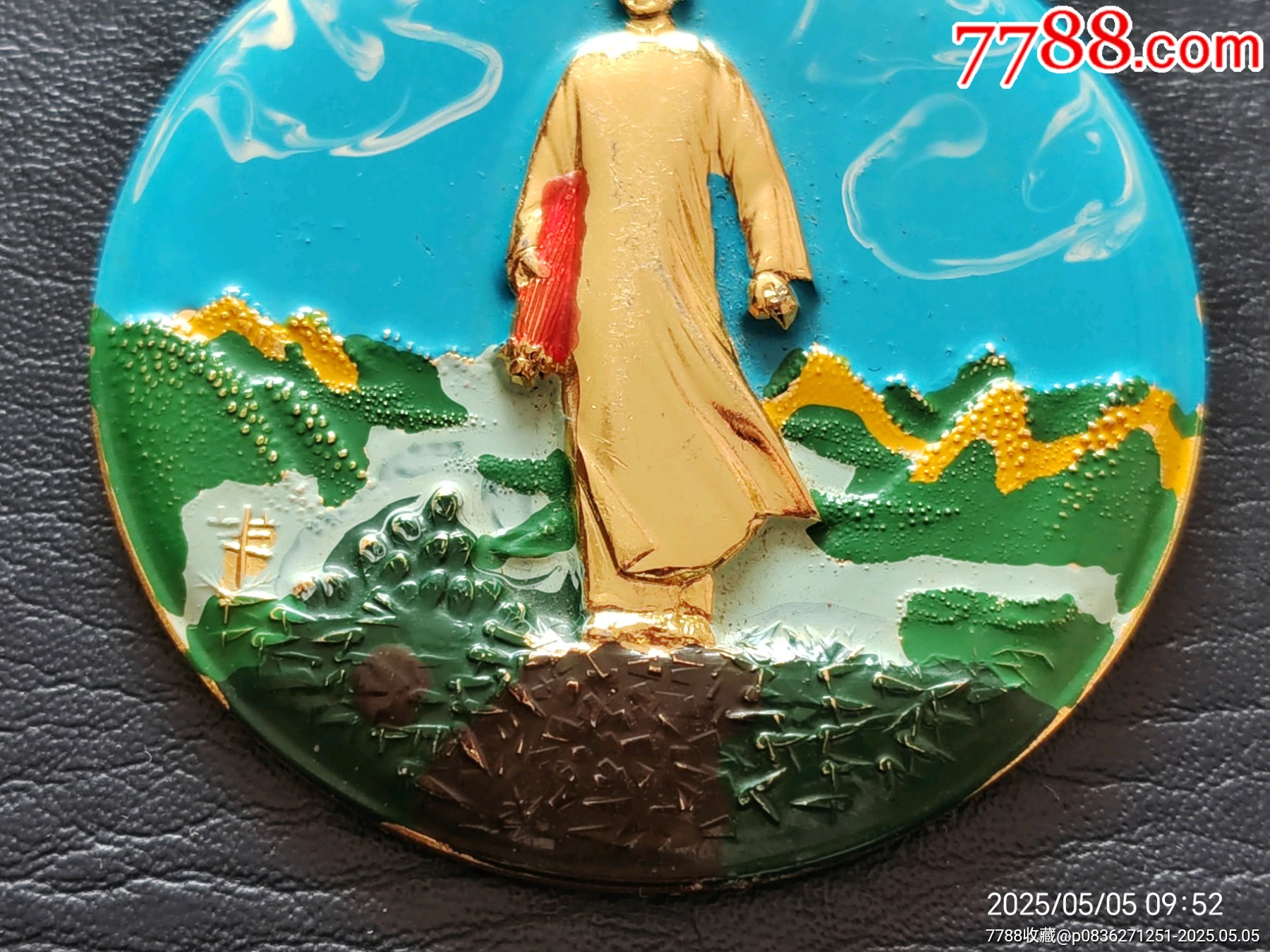 十分少見的老油彩紅傘，尺寸大，題材好，_價(jià)格748元_第4張_