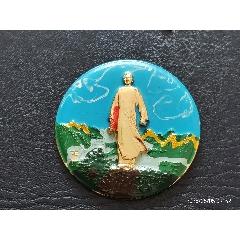 十分少見(jiàn)的老油彩紅傘，尺寸大，題材好，(zc41193599)