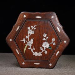 紫檀木雕刻祥龙纳福多宝盒收纳盒，满金星牛毛纹，全榫卯结构，选料精良