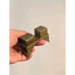 老玉雕墨床筆架_