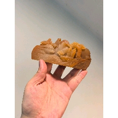 老撾田黃石雕擺件_