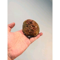 老壽山石印章擺件佛在眼前帶盒_