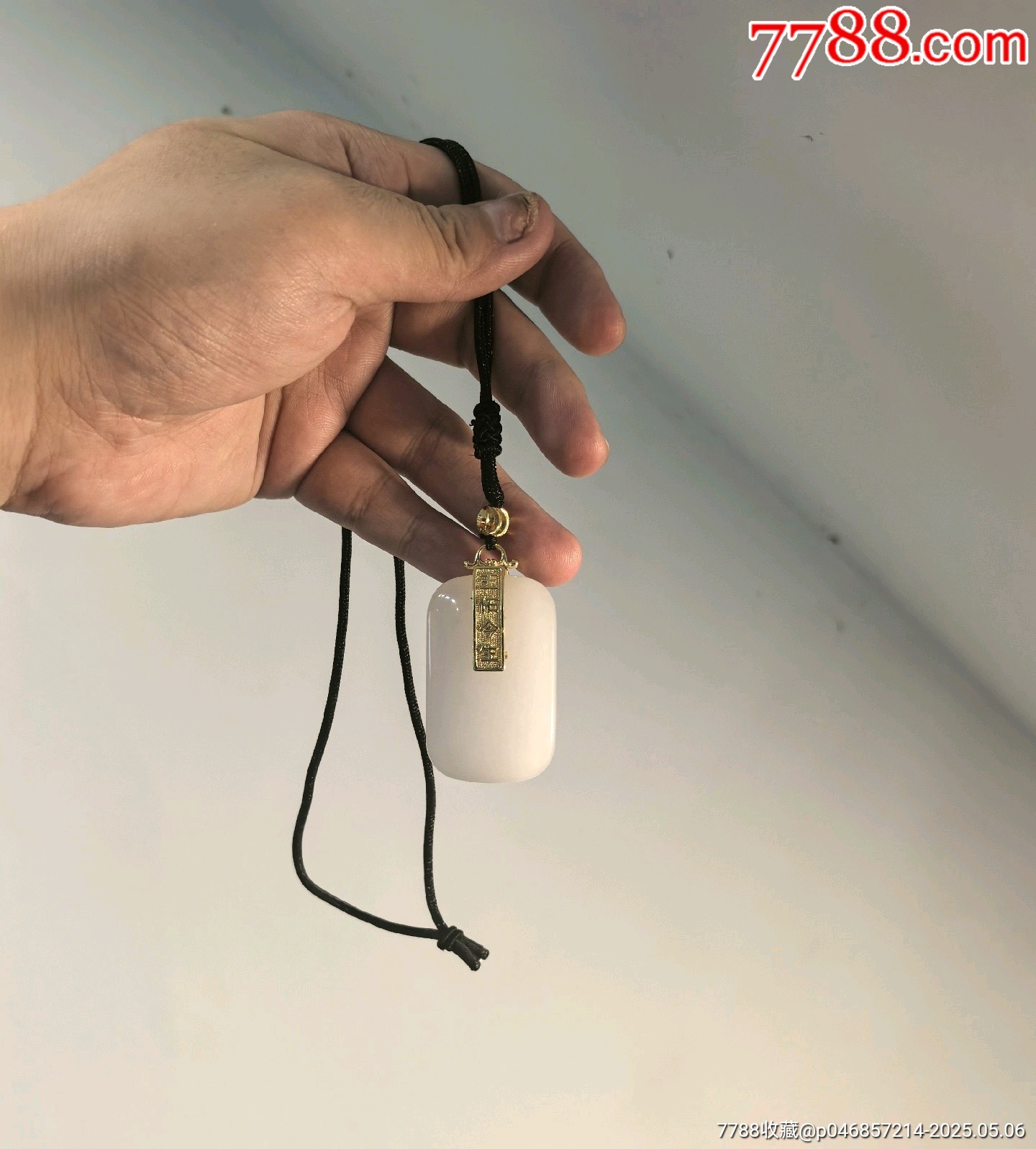 新疆羊脂白金絲玉一帆風(fēng)順鑲嵌款平安無事牌吊墜_價(jià)格31元【蘭馨堂古玩收藏藝術(shù)】_第5張_