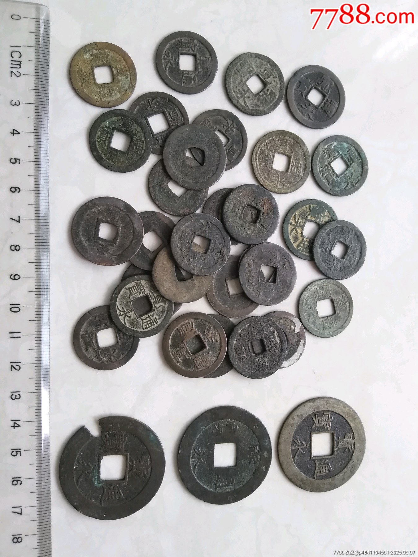 33枚各種版本鄰國(guó)日本寬永銅錢_價(jià)格1600元【鞏昌雄鎮(zhèn)】_第2張_