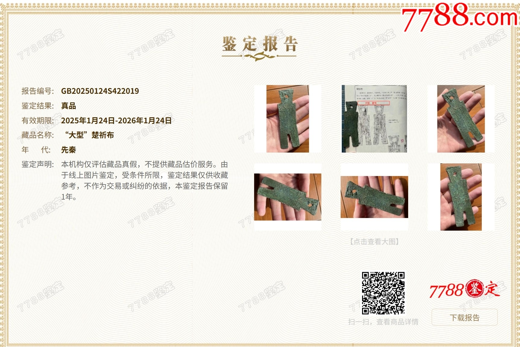 “大型”楚祈布：殊布當斬背十貨，極罕見名譽品！（本站已鑒定）_價格998元_第2張_