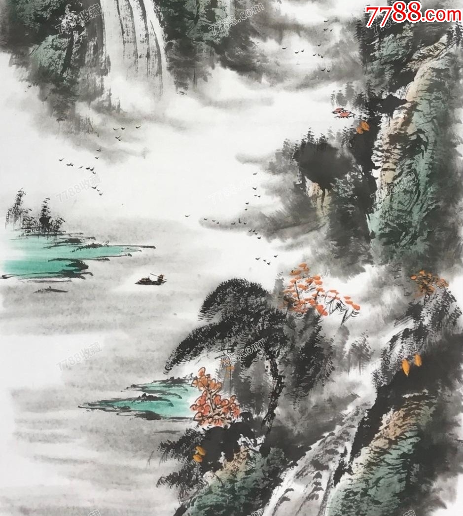 【保真拍卖】中美协会员、知名画家张树立作品:富水长流-价格:150.0000元-zc41247795-山水国画原作 -加价-7788收藏__收藏热线