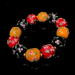 回流老雪巴琉璃花開富貴佛珠