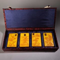 珍品旧藏收老纯手工高浮雕刻寿山石田黄石印章雕工精湛款式精美