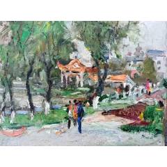 鄭志華老師手繪油畫作品21*30cm(au41263516)_7788收藏__收藏?zé)峋€