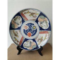 全美品五彩開(kāi)窗花卉紋賞盤(pán)（包老包真）