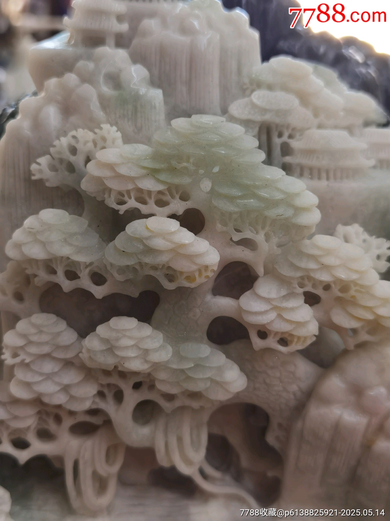 獨山玉，帶雕刻大師倪東方雕刻贈送品，外觀，黑白色，雕件，_價格889元_第3張_