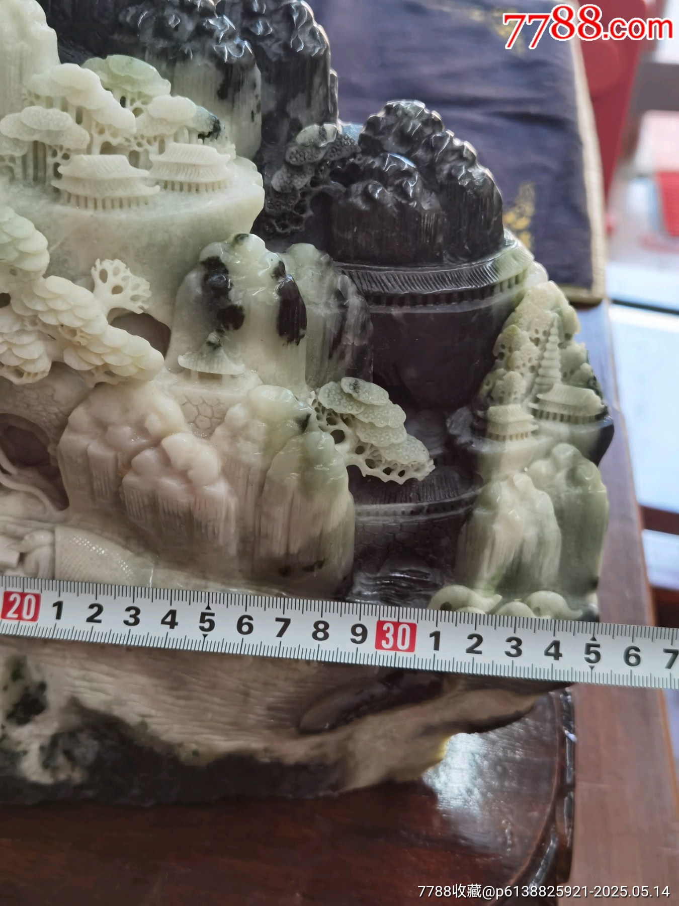 獨山玉，帶雕刻大師倪東方雕刻贈送品，外觀，黑白色，雕件，_價格889元_第10張_