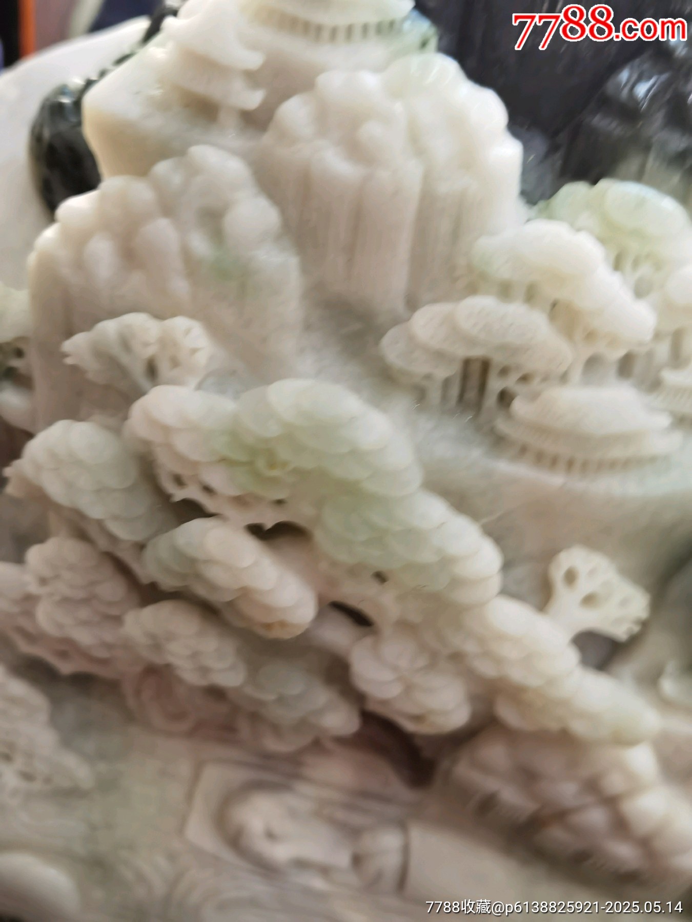 獨山玉，帶雕刻大師倪東方雕刻贈送品，外觀，黑白色，雕件，_價格889元_第14張_