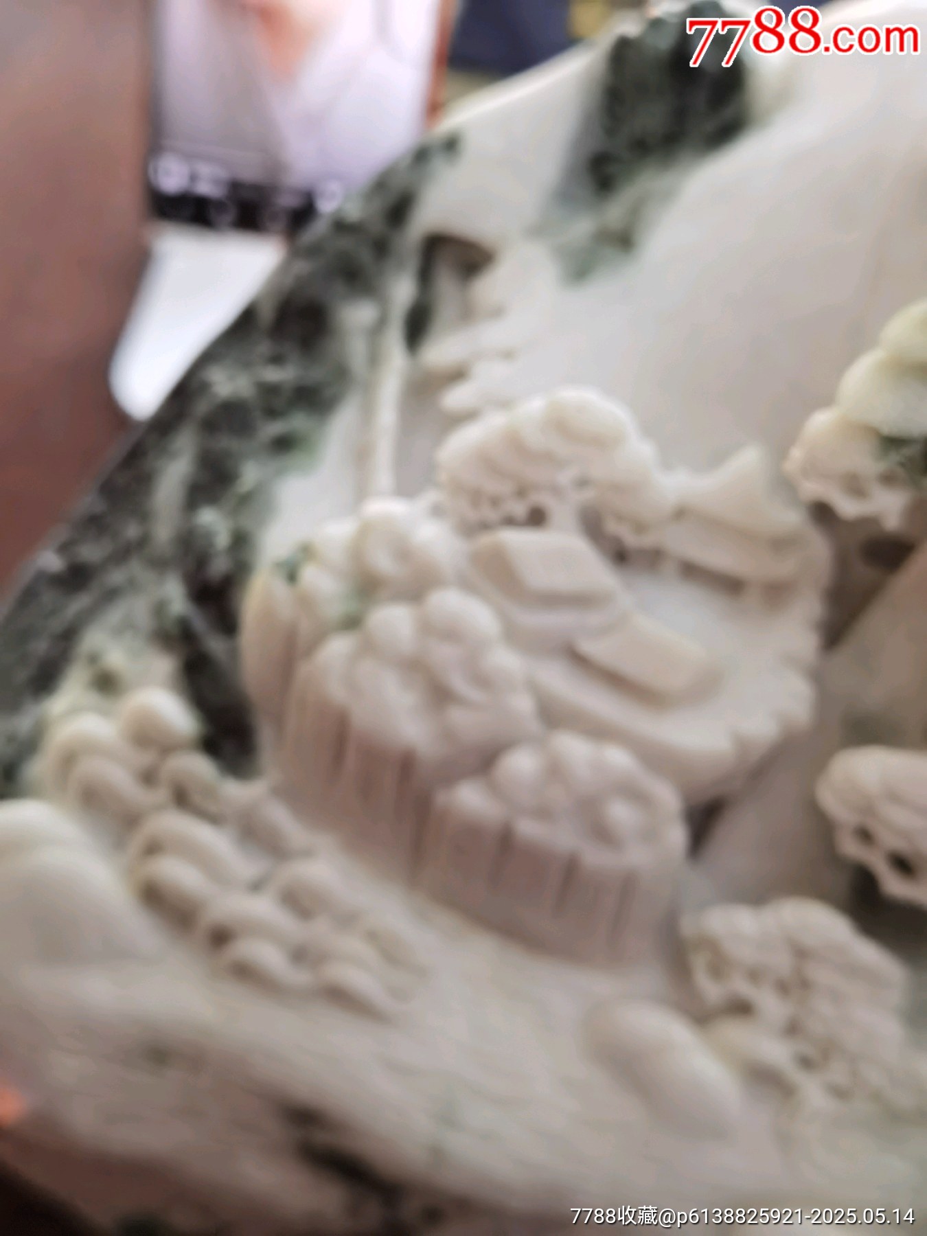 獨山玉，帶雕刻大師倪東方雕刻贈送品，外觀，黑白色，雕件，_價格889元_第15張_