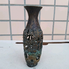 鎏金銅花瓶擺件