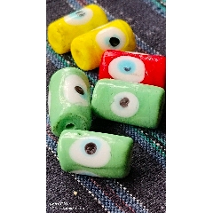 三眼琉璃飾品（三色三眼六顆）(au41308502)_嘉禾古玩