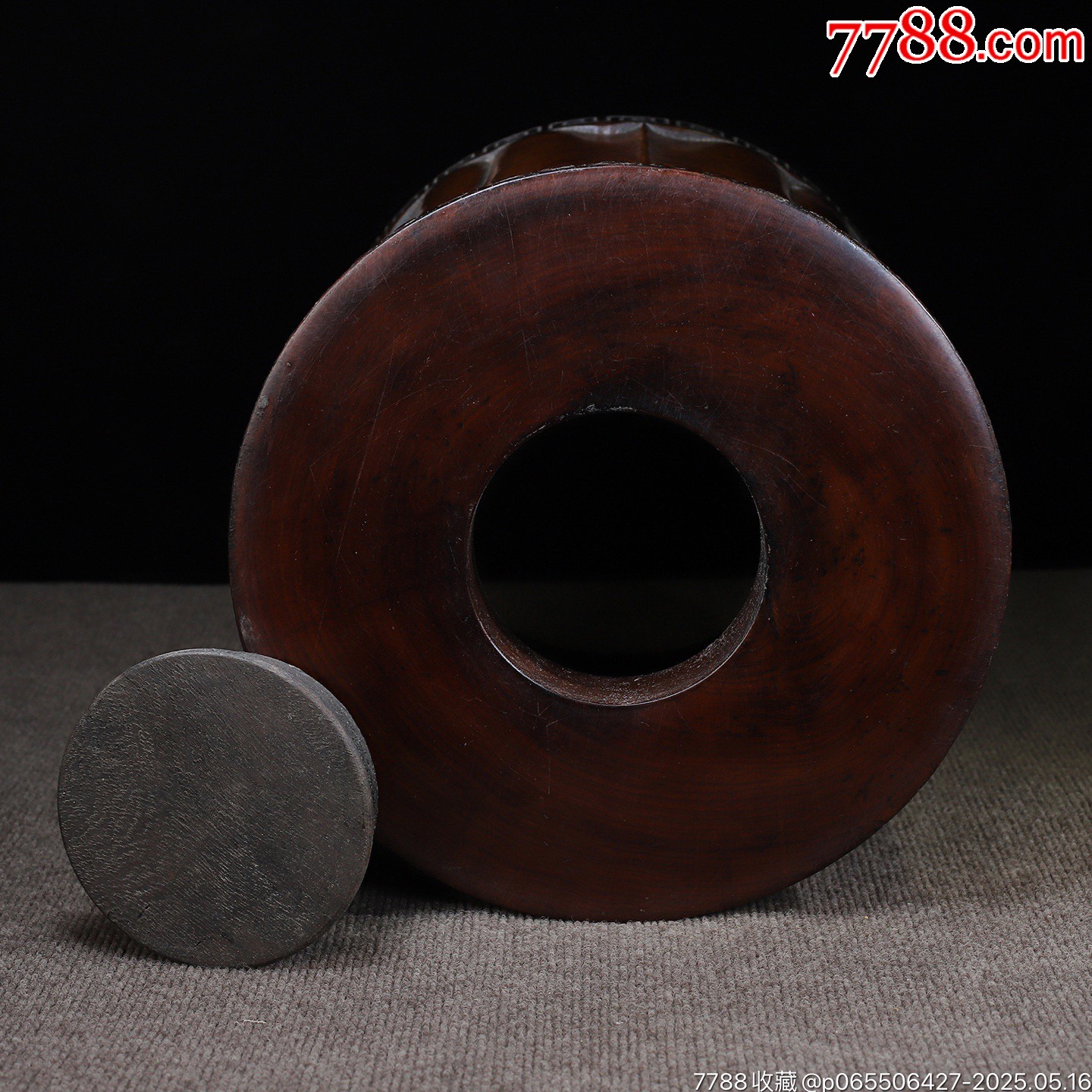 舊藏花梨木瓜棱圓筆筒，_價(jià)格1888元【子健老貨】_第10張_