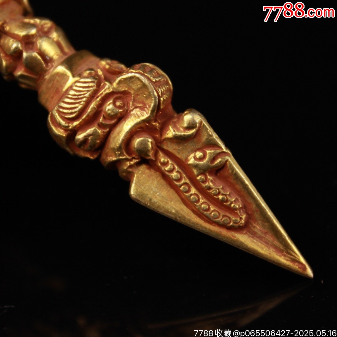 珍藏收西藏純銅純手工打造雕刻紫銅鎏真金金剛降魔杵_價(jià)格199元【子健老貨】_第4張_