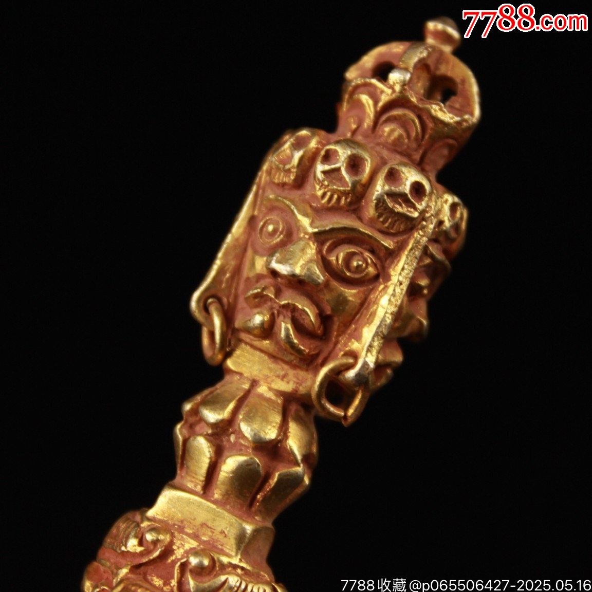 珍藏收西藏純銅純手工打造雕刻紫銅鎏真金金剛降魔杵_價(jià)格199元【子健老貨】_第6張_
