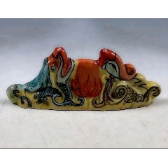 （全品）民國(guó)龍鳳粉彩文房筆架品相如圖全品，尺寸長(zhǎng)：10.3厘米