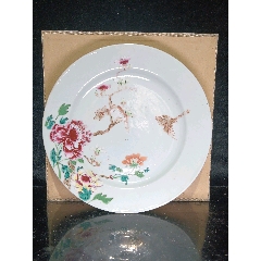 精品清雍正粉彩花鳥紋盤