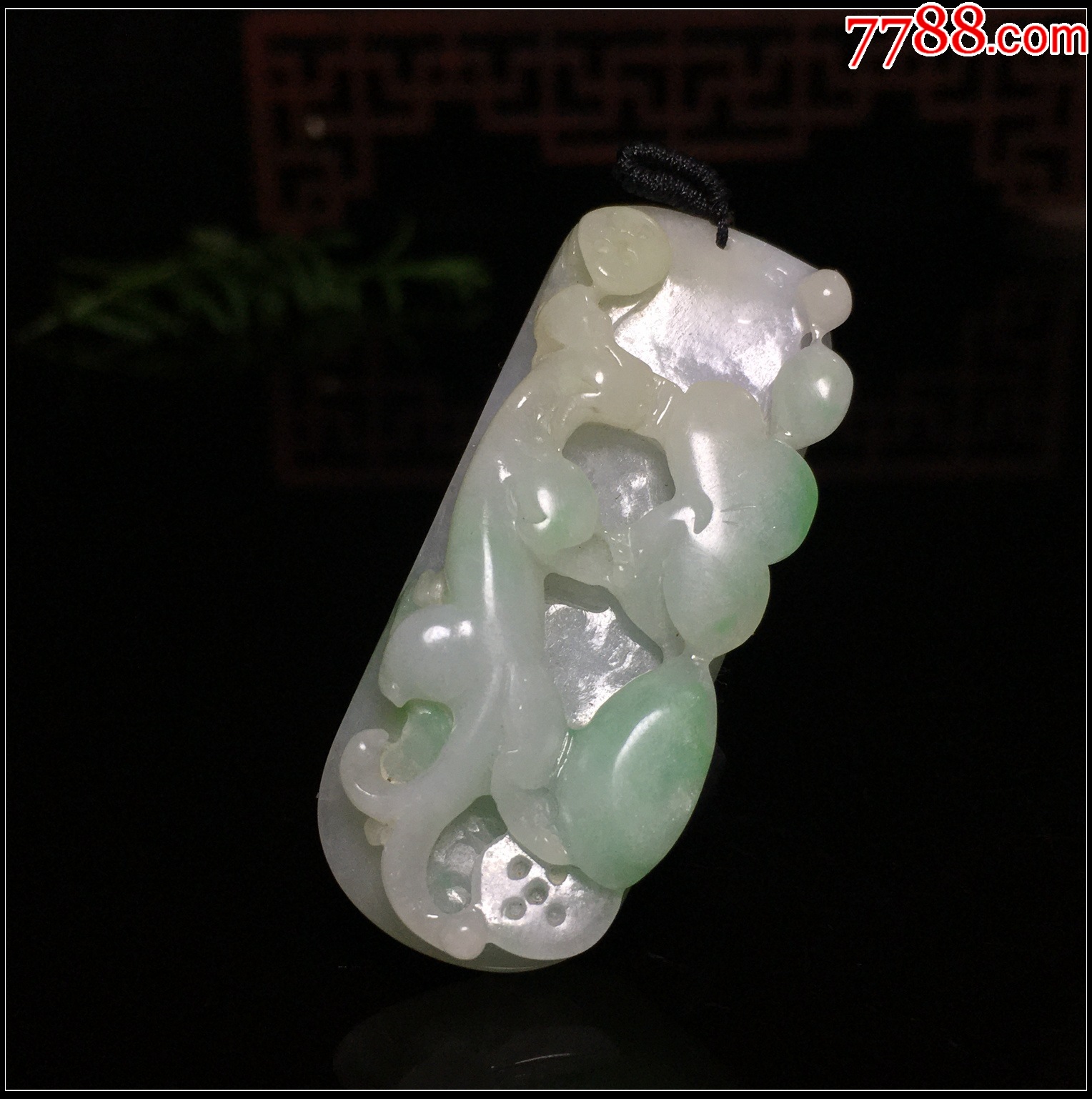 緬甸翡翠A貨飄綠螭龍如意吊墜_價(jià)格288元_第3張_