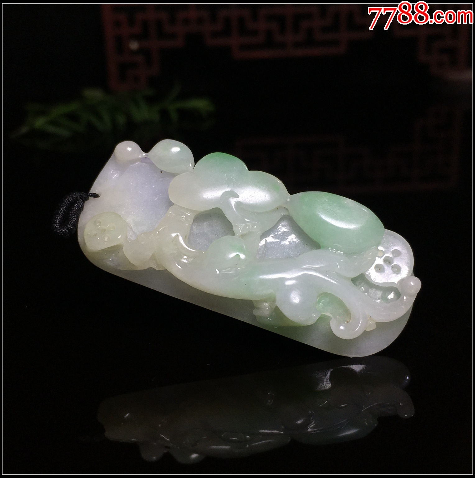 緬甸翡翠A貨飄綠螭龍如意吊墜_價(jià)格288元_第4張_