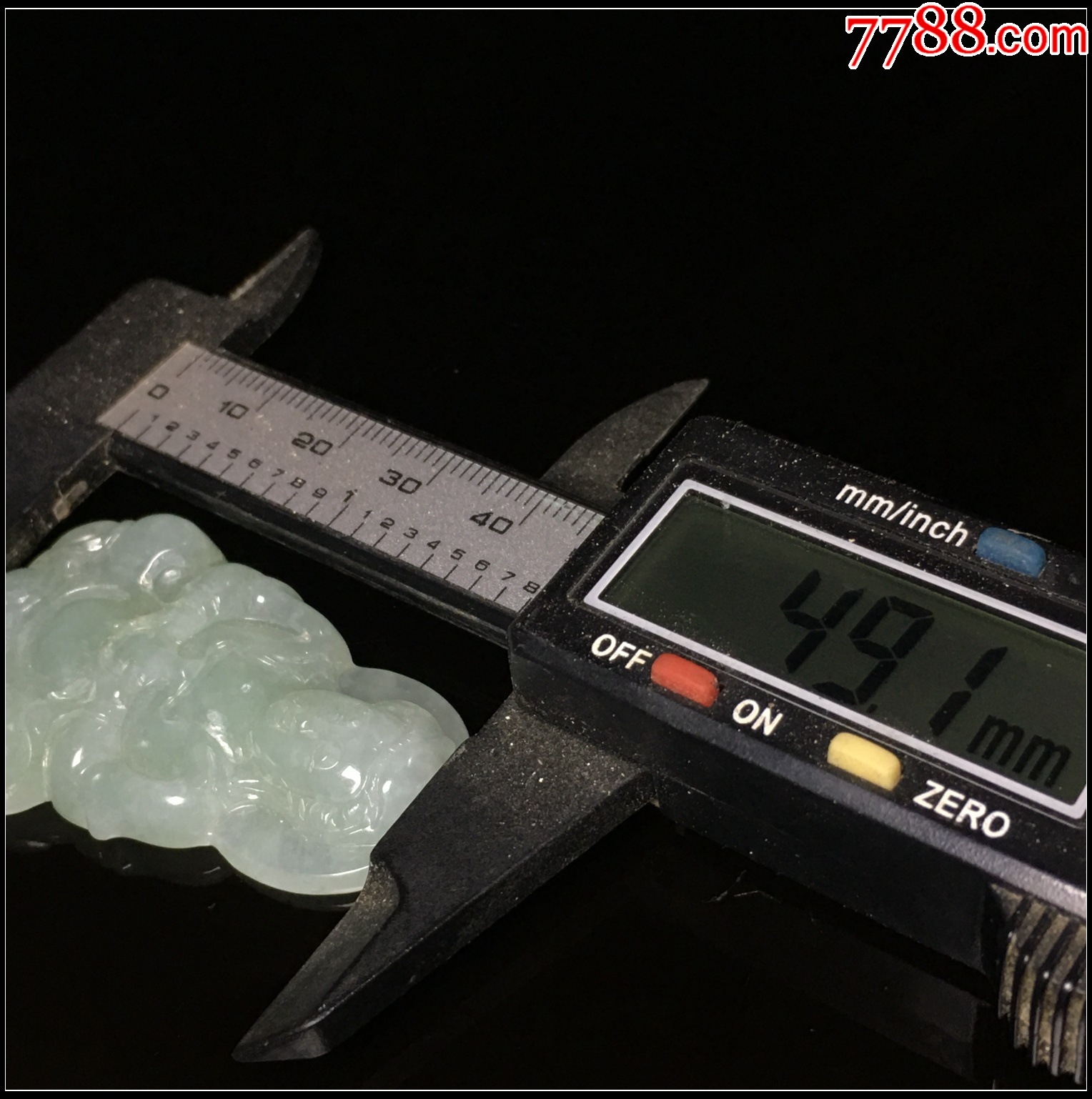 緬甸翡翠A貨豆綠玉觀音吊墜_價(jià)格880元_第7張_