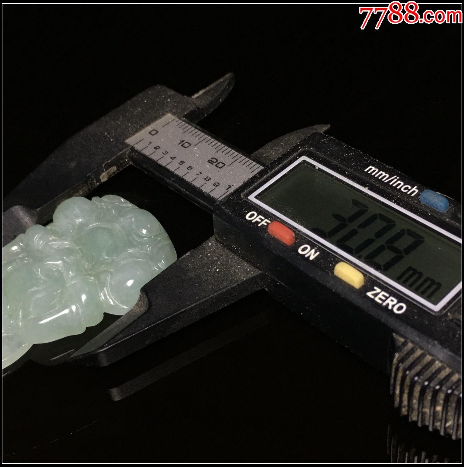 緬甸翡翠A貨豆綠玉觀音吊墜_價(jià)格880元_第8張_