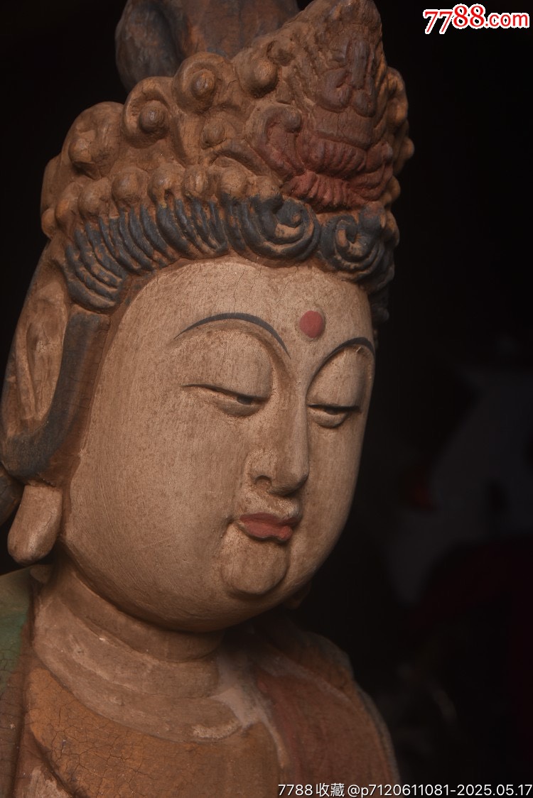 清代木雕——站姿觀音像。_價(jià)格1299元【子健老貨】_第4張_