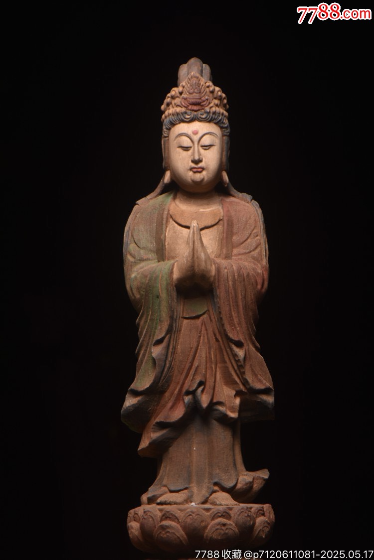 清代木雕——站姿觀音像。_價(jià)格1299元【子健老貨】_第5張_