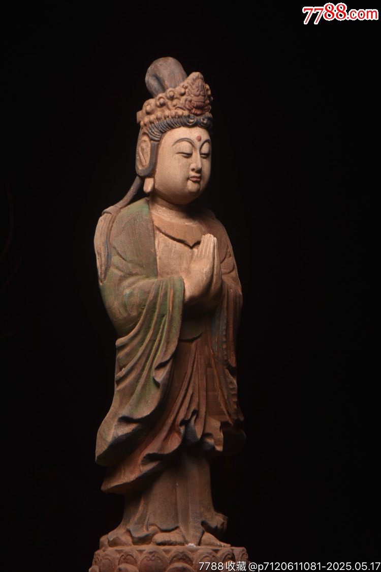 清代木雕——站姿觀音像。_價(jià)格1299元【子健老貨】_第6張_