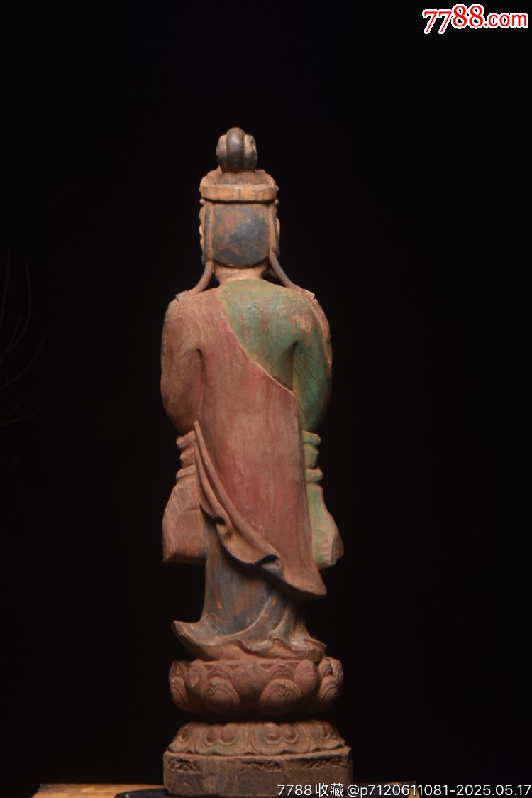 清代木雕——站姿觀音像。_價(jià)格1299元【子健老貨】_第9張_