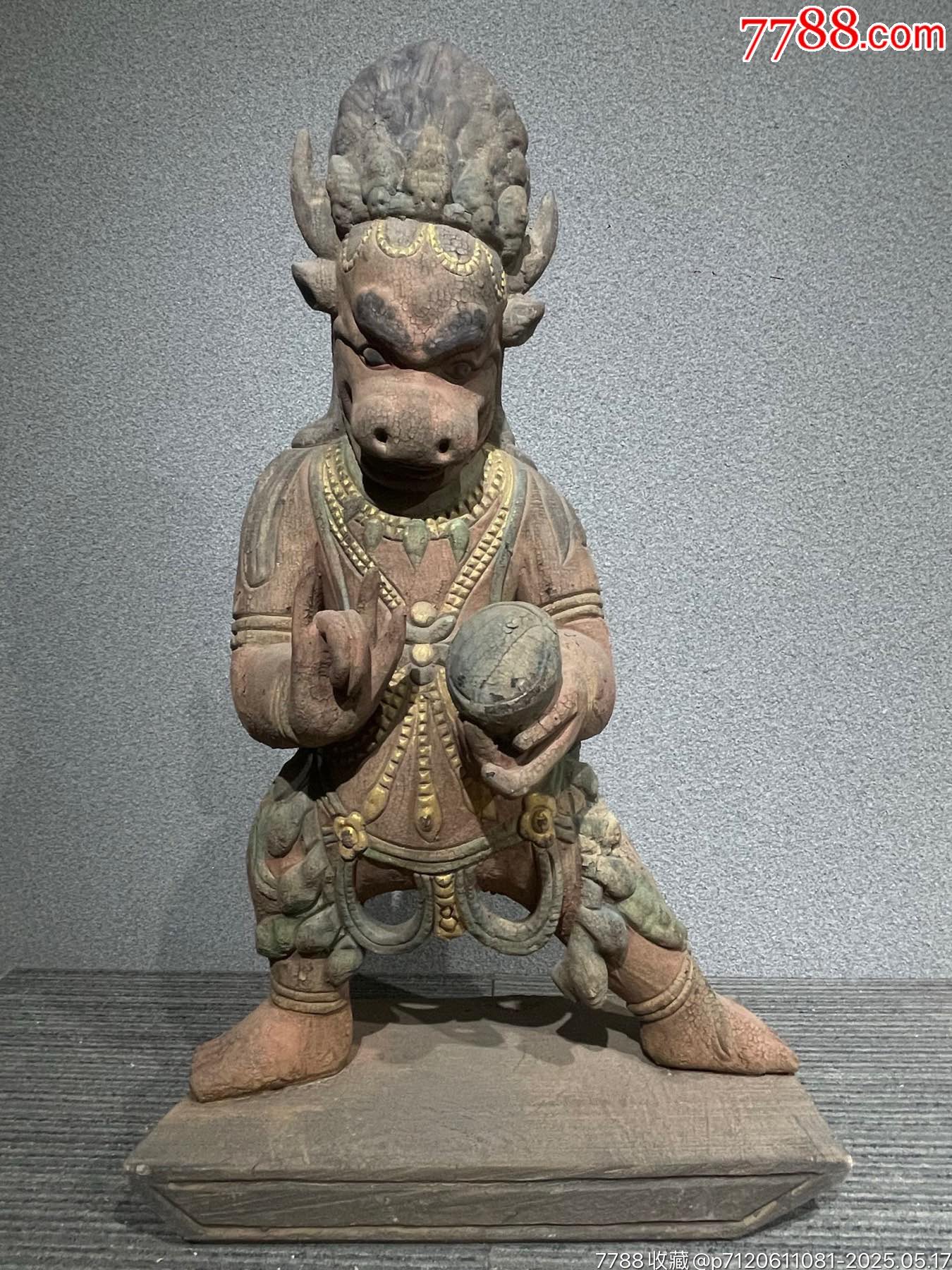 C舊藏楠木【牛頭護(hù)法摩訶迦羅】_價(jià)格2699元【子健老貨】_第1張_