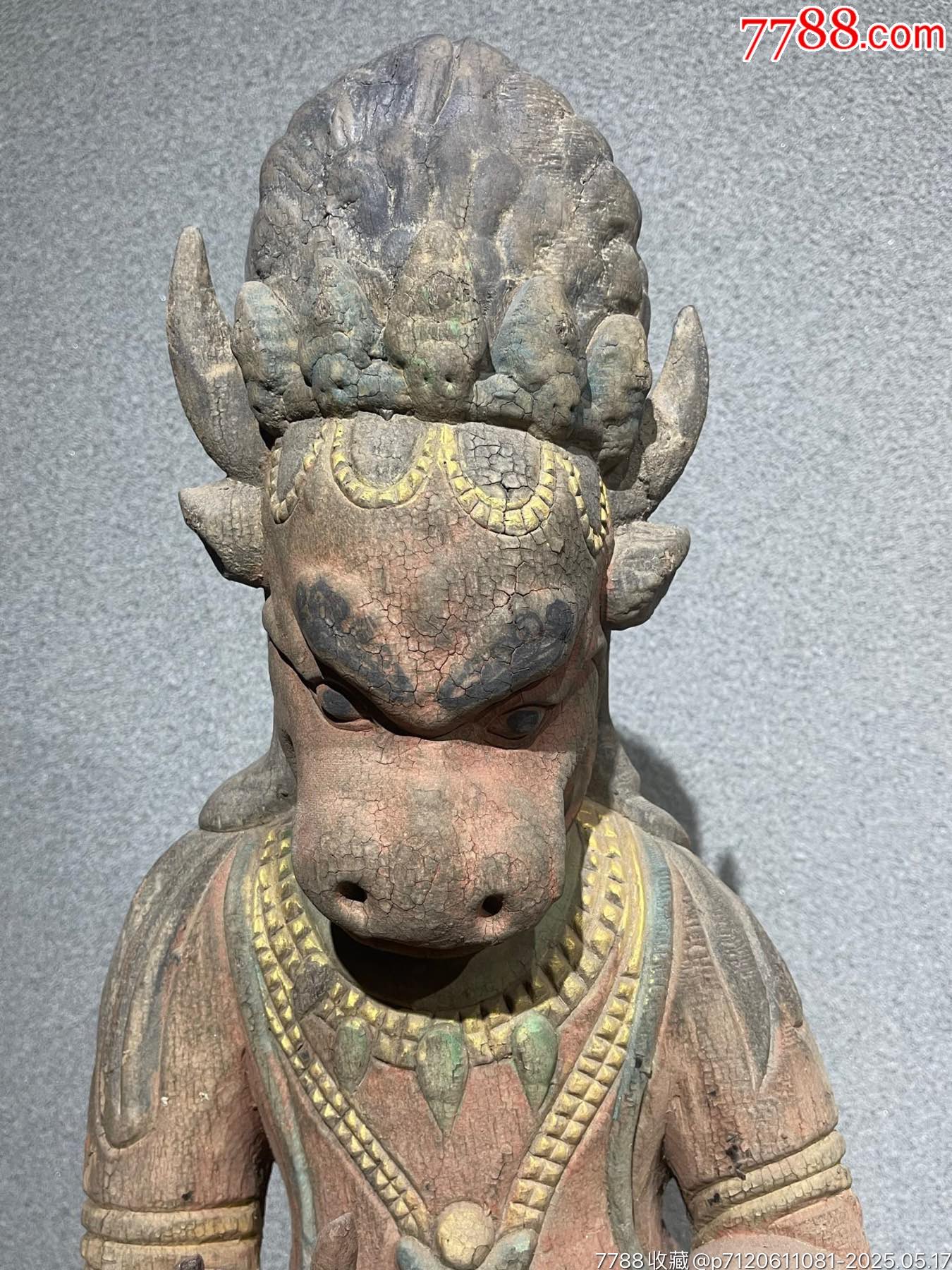 C舊藏楠木【牛頭護(hù)法摩訶迦羅】_價(jià)格2699元【子健老貨】_第5張_