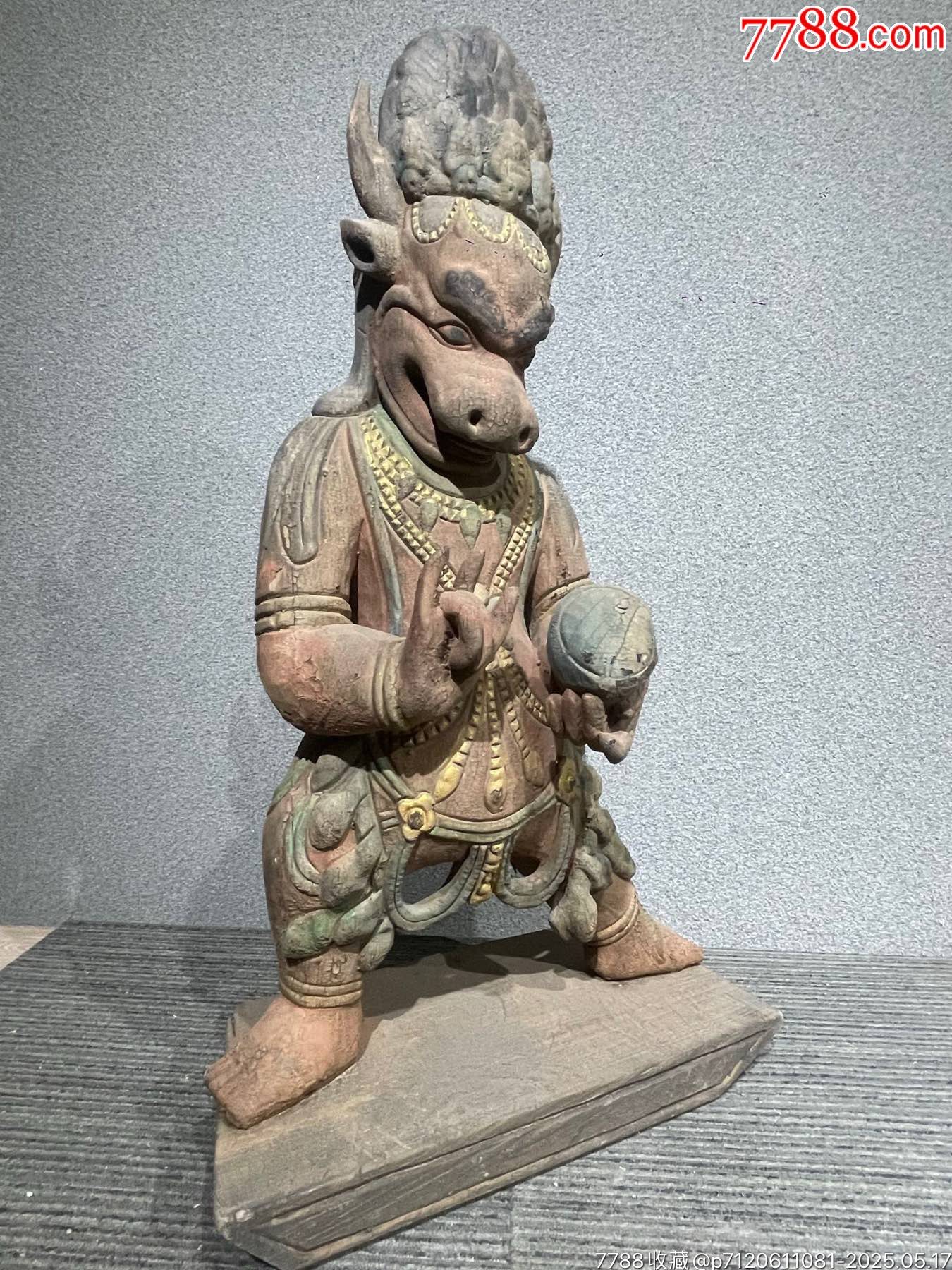 C舊藏楠木【牛頭護(hù)法摩訶迦羅】_價(jià)格2699元【子健老貨】_第6張_