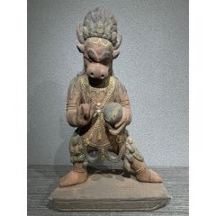 C舊藏楠木【牛頭護(hù)法摩訶迦羅】(au41319942)_子健老貨