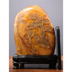 田黃石老閑章——【松下論道】(au41333595)_子健老貨