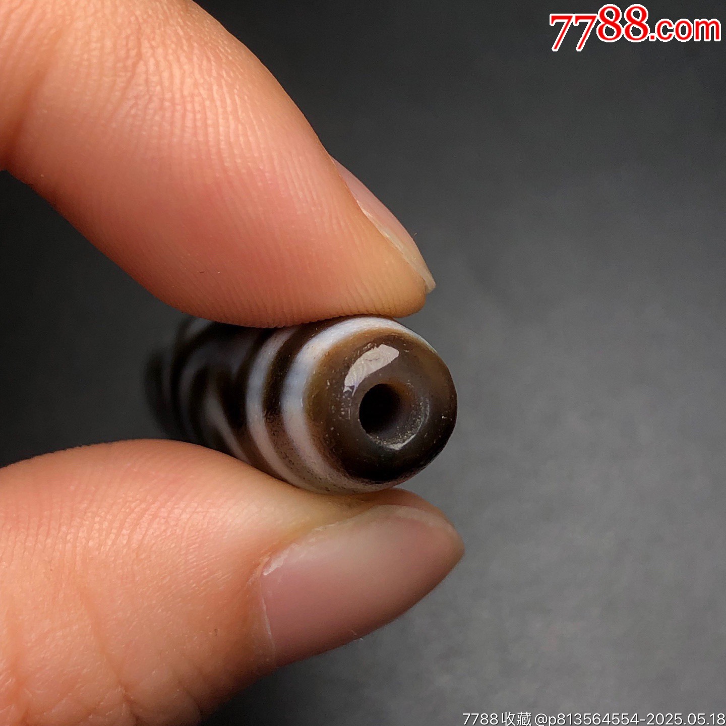 藏區(qū)回流老料至純古珠滿朱砂【六眼天珠】_價(jià)格699元【子健老貨】_第3張_