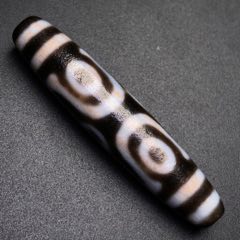 藏區(qū)回流老料至純古珠滿朱砂【六眼天珠】(au41333736)_子健老貨