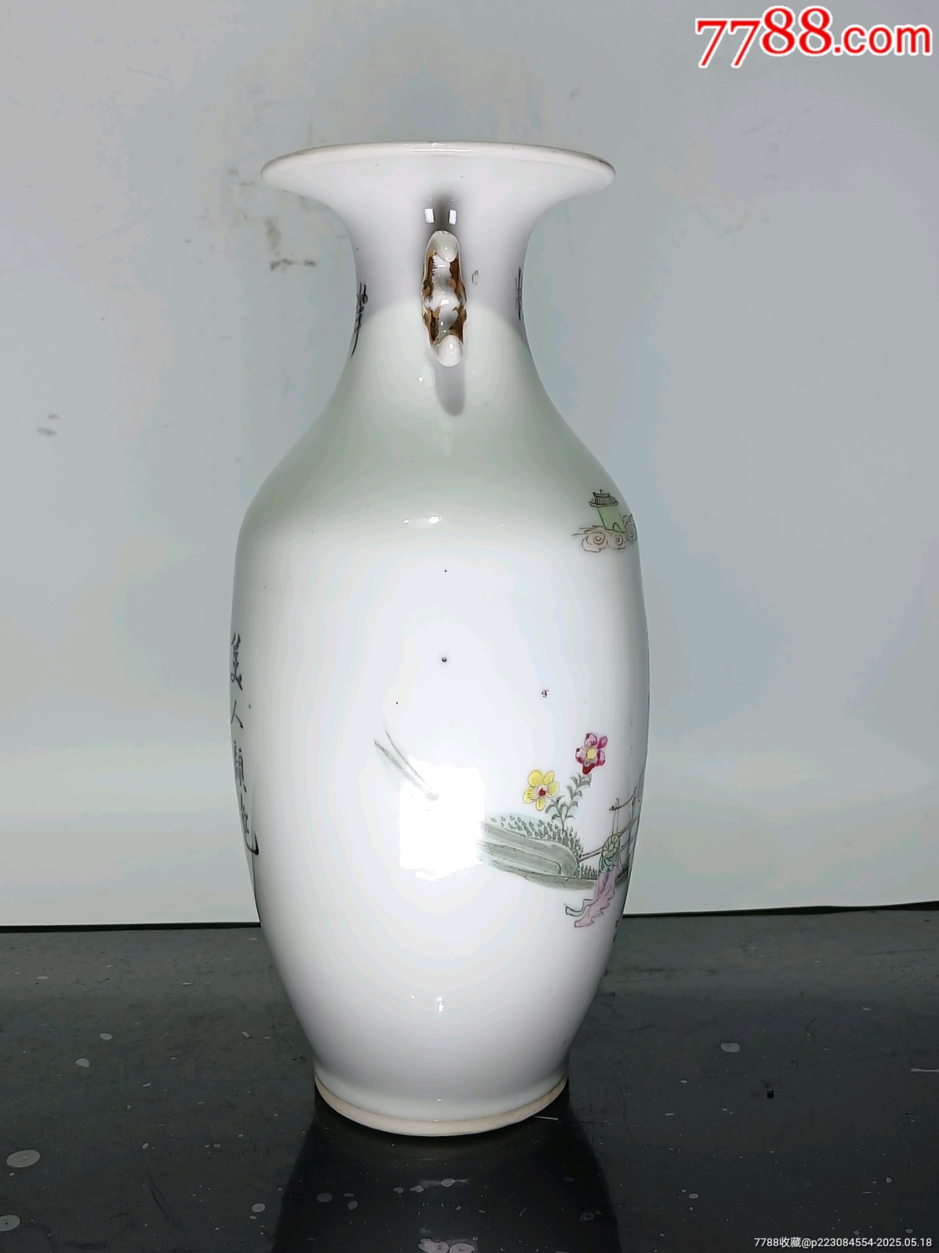 全美品民國名家繪粉彩宮燈仕女圖瓶_價格2353元_第8張_