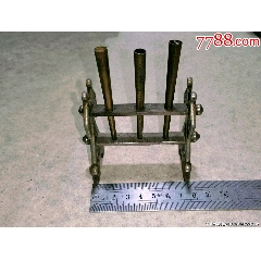古銅 龍獅子筆架 文鎮 筆置 置物 文房具 中国古玩 中国美術 唐物