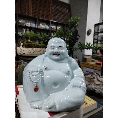 清朱茂記描金彌勒佛