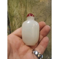 琉璃白玉鼻煙壺