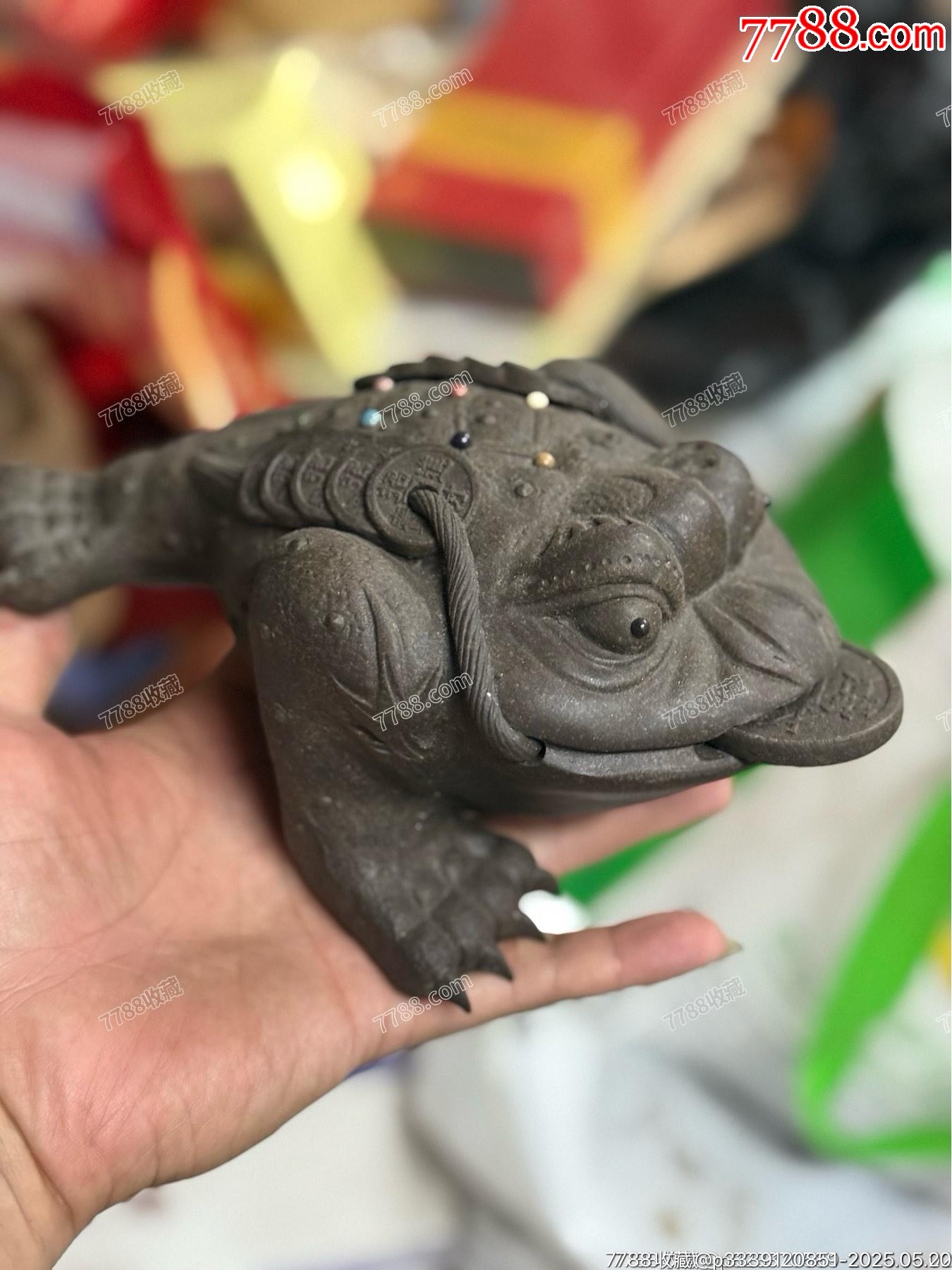 名家老紫砂大金蟾擺件，做工精細(xì)，完整_價(jià)格96元_第5張_