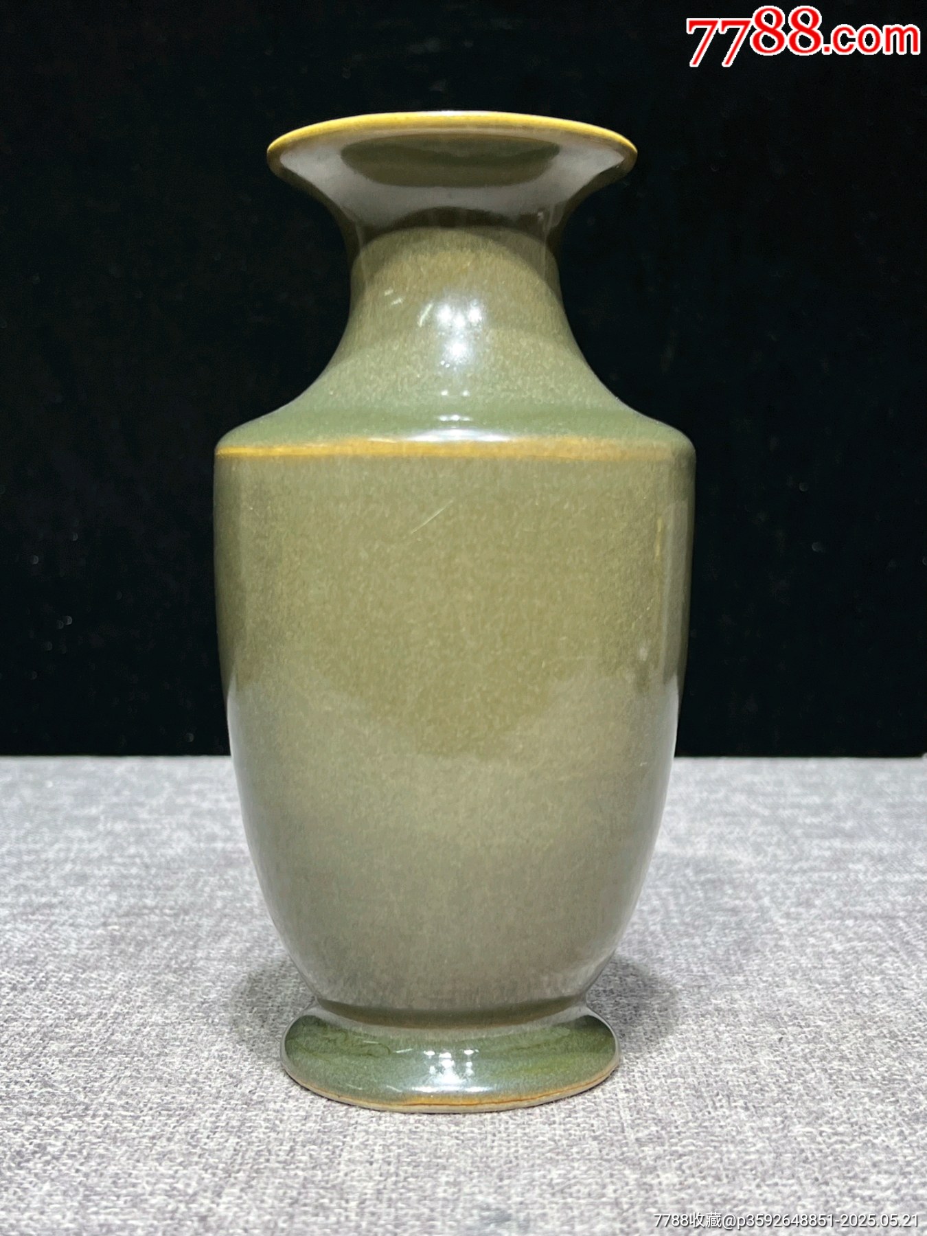 （全品）清晚期淄博窯茶葉末釉賞瓶尺寸高17.1公分，品相如圖全品_價(jià)格884元_第2張_