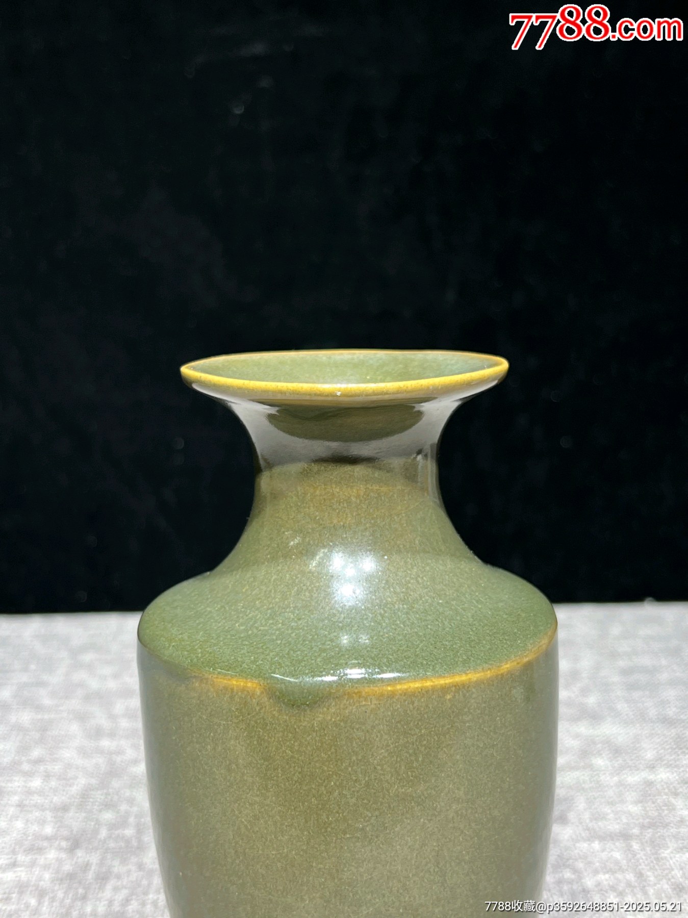 （全品）清晚期淄博窯茶葉末釉賞瓶尺寸高17.1公分，品相如圖全品_價(jià)格884元_第5張_
