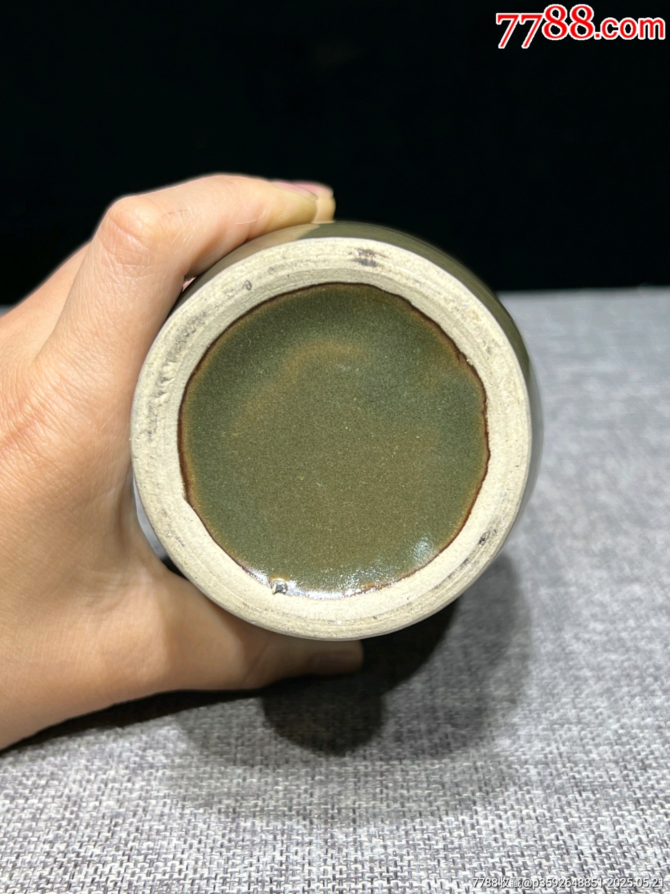 （全品）清晚期淄博窯茶葉末釉賞瓶尺寸高17.1公分，品相如圖全品_價(jià)格884元_第8張_