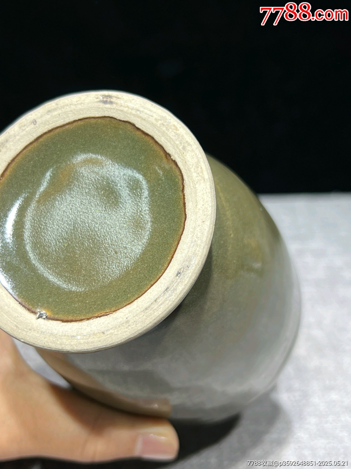 （全品）清晚期淄博窯茶葉末釉賞瓶尺寸高17.1公分，品相如圖全品_價(jià)格884元_第9張_